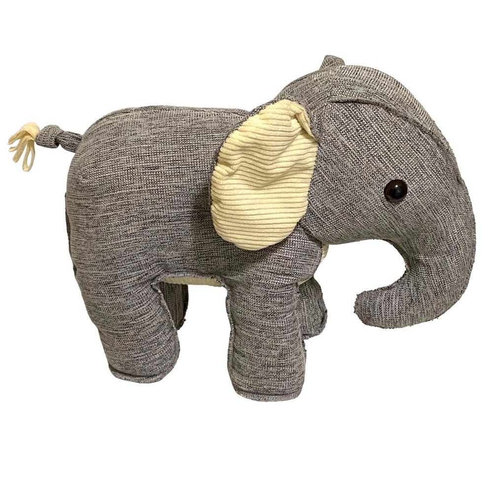 Walgreens Textured Ribbed Elephant Plush 16" Gray Stuffed Wild‎ Animals